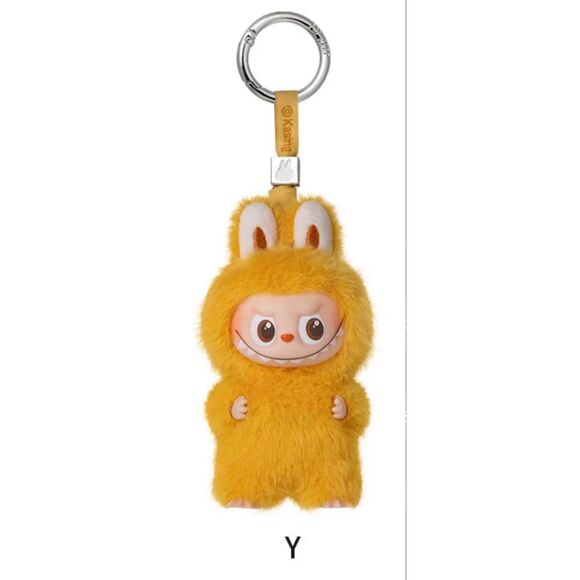 Authentic PopMart Labubu The Monsters Pin for Love Series "Y" Orange Plush Penda - Picture 1 of 13